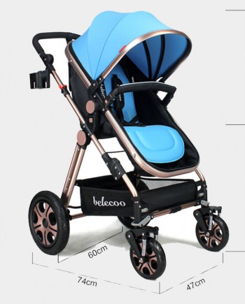 Baby-pram-3-in-1-Reversible-stroller-Ultra-light-Four-Wheel-Boarding-Folding-Baby-Stroller-Car (5)